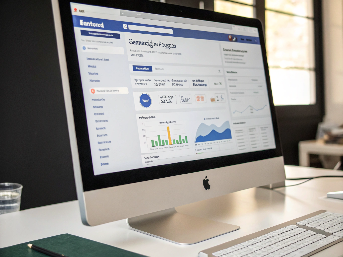 Facebook Ad Campaign Setup Dashboard - Ads Manager Interface